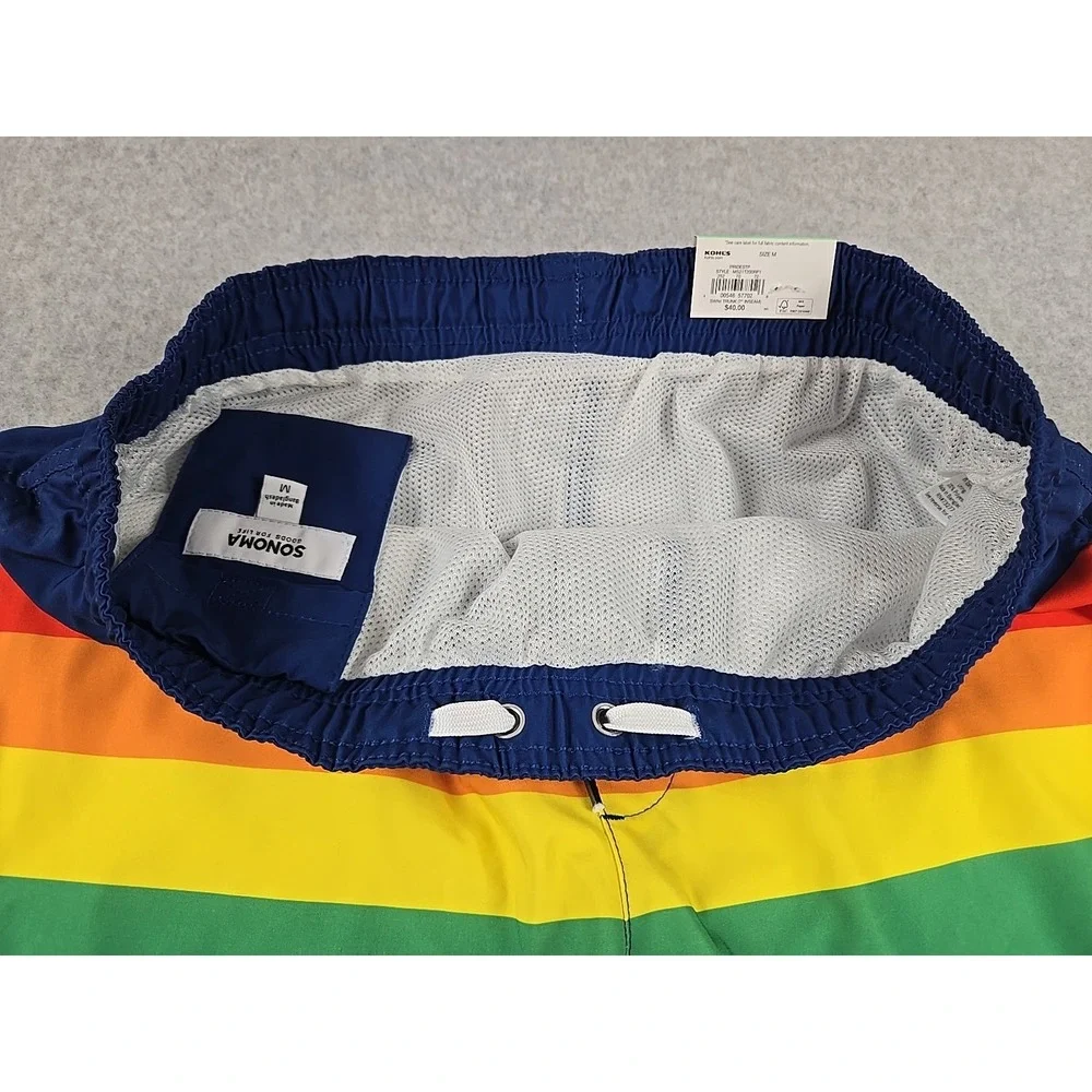 Sonoma Swim Trunk Shorts Mens Size Medium‎ Lined 7